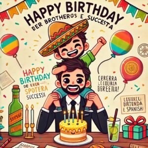 Deseos de feliz cumpleaños para el éxito del hermano en español